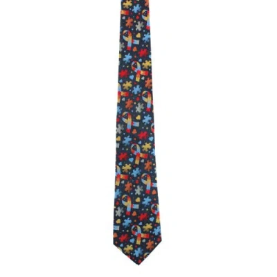 Trafalgar Autism Visibility Novelty Silk Necktie In Multi