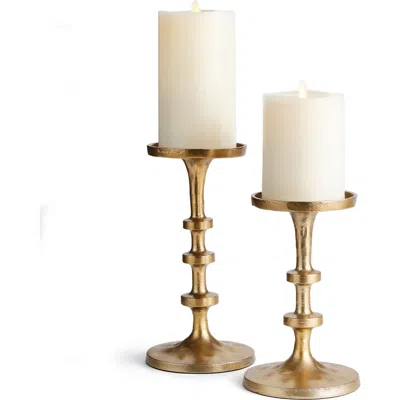 Napa Home & Garden Abacus Petite Candle Stands In Gold