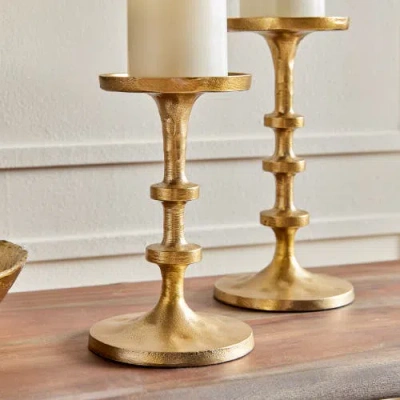 Napa Home & Garden Abacus Petite Candle Stands In Gold