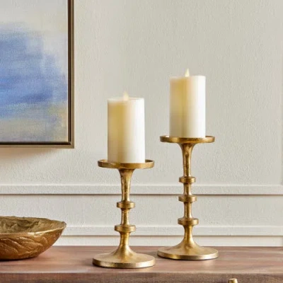 Napa Home & Garden Abacus Petite Candle Stands In Gold