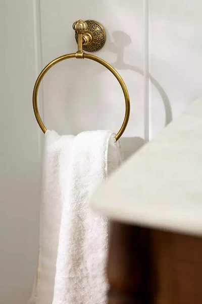 Anthropologie Eloise Brass Towel Ring In Gold