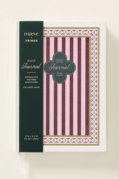 Maeve Striped Cloth Journal In Multi