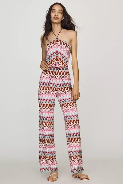 Saylor Keegan Crochet Jumpsuit In Pink