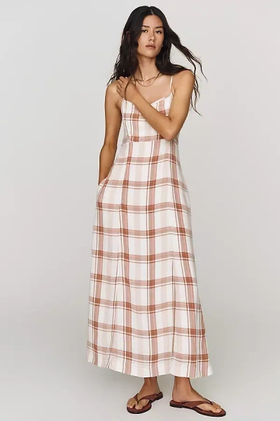 Pilcro Linen Blend Midi Dress In Multi