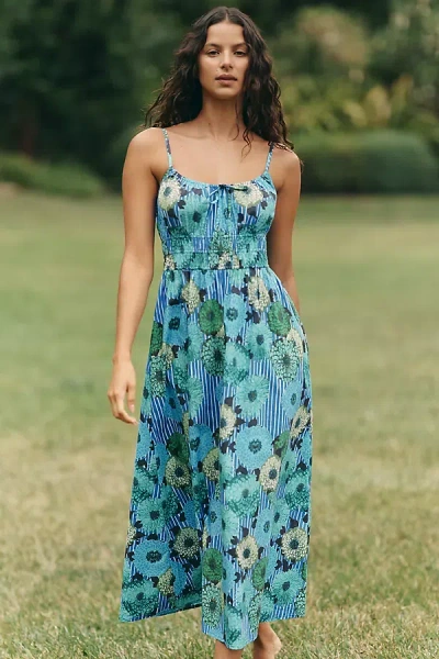 Ro's Garden Sloane Midi Dress In Blue