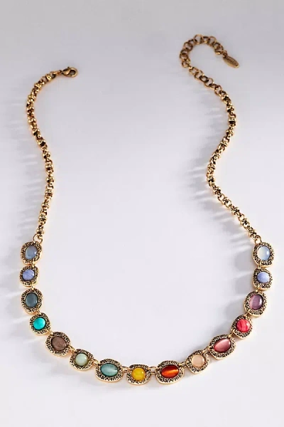 By Anthropologie Statement Stone Necklace In Metallic