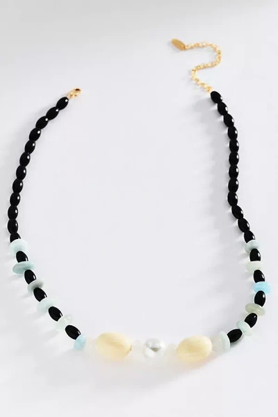 By Anthropologie Multi-beaded Necklace In Black