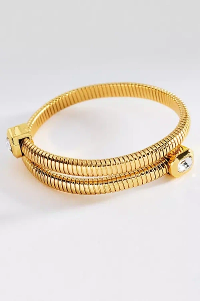 By Anthropologie Textured Metal Bracelet In Gold