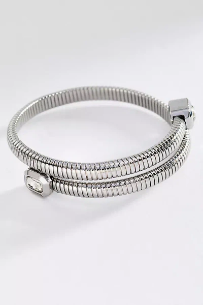 By Anthropologie Textured Metal Bracelet In Metallic