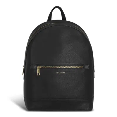 Champs Gala Leather Backpack In Black