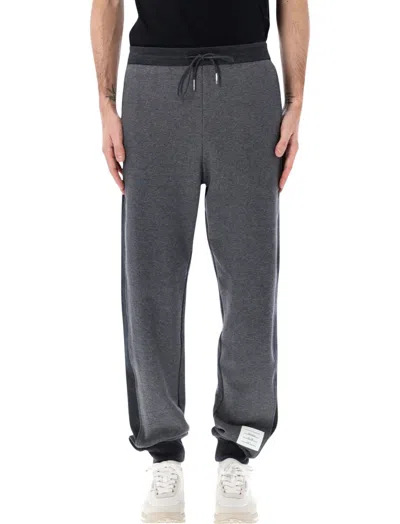 Thom Browne Solid Loopback Jersey 4-bar Sweatpants In Gray