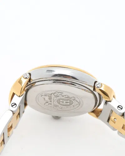 Pre-owned Hermes Hermès Pullman 24mm Ivory Dial Watch In Multi
