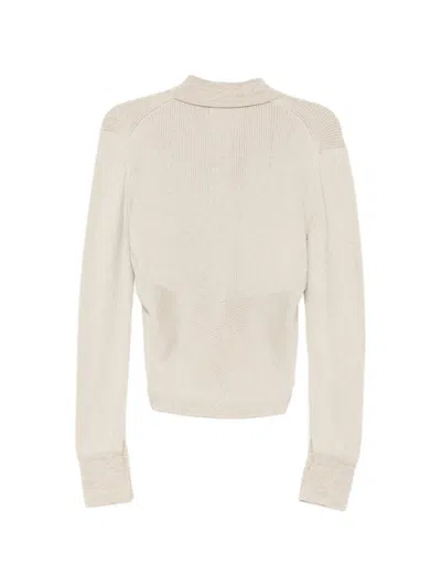 System Curved-hem Cardigan In Neutral