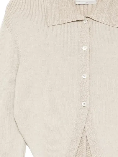 System Curved-hem Cardigan In Neutral