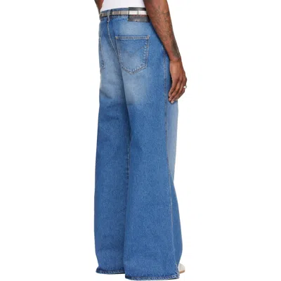 Lu'u Dan Blue Denim Phat Jeans In Blue