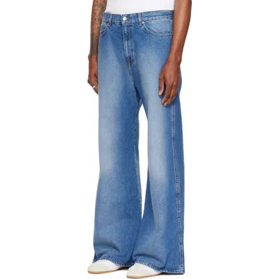 Lu'u Dan Blue Denim Phat Jeans In Blue