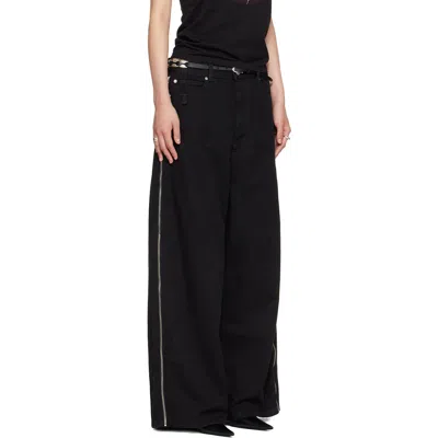 Lu'u Dan Black Side Zip Jeans In Black