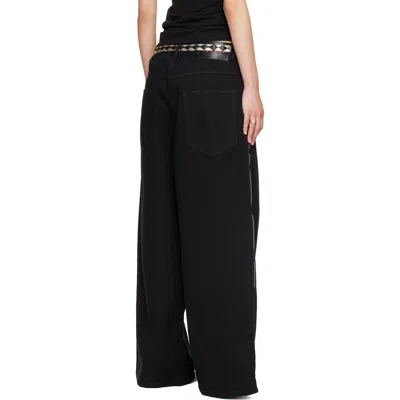 Lu'u Dan Black Side Zip Jeans In Black
