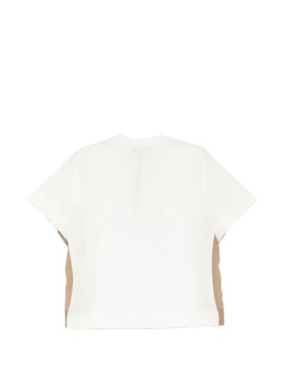 Litkovska Cotton Chiffon-stripe T-shirt In White