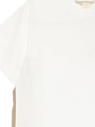 Litkovska Cotton Chiffon-stripe T-shirt In White