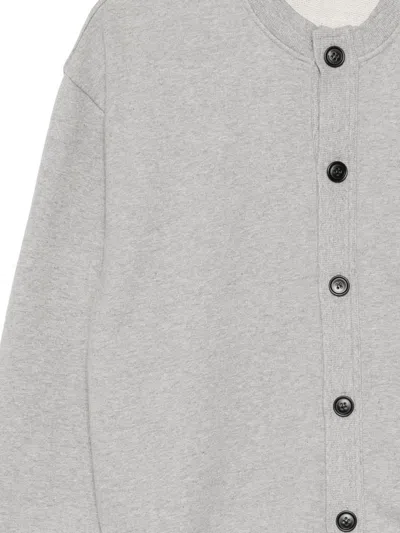 Low Classic Button-up Sweatshirt In Gray