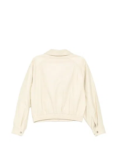 System Coated Bomber Jacket In Neutral
