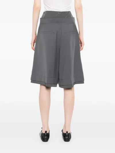 System Layered-waist Drawstring Shorts In Gray