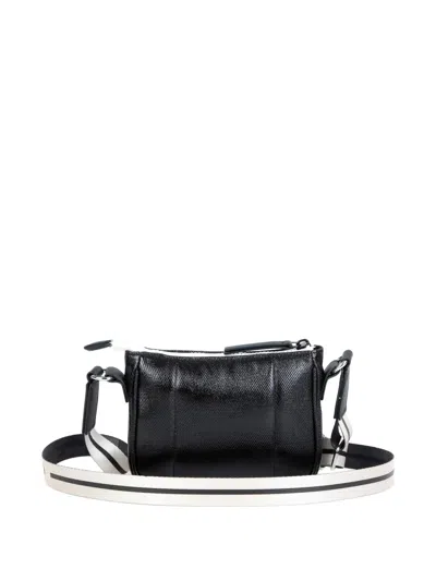Marc Jacobs Flower-patch Shoulder Bag In Black