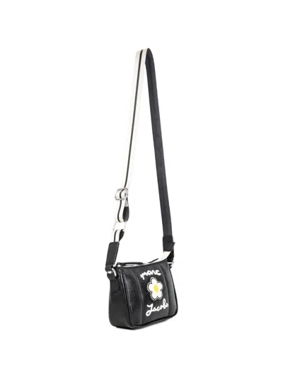 Marc Jacobs Flower-patch Shoulder Bag In Black