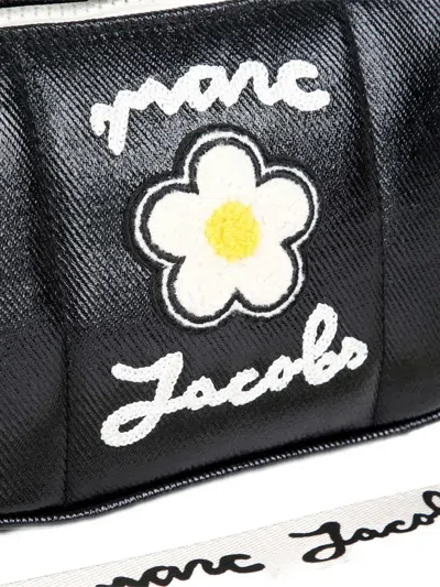 Marc Jacobs Flower-patch Shoulder Bag In Black
