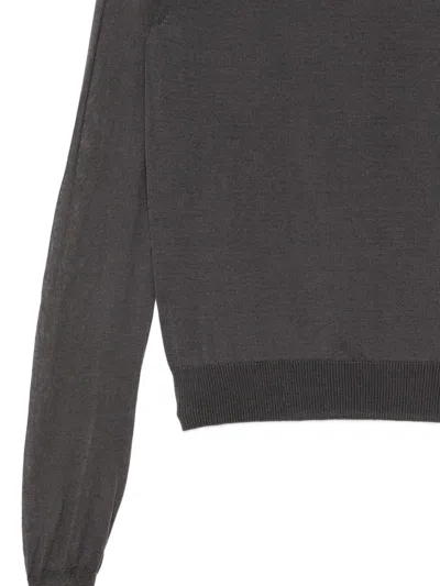 System Contrast-panel Knitted Top In Green