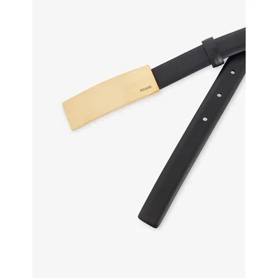 Khaite Womens Black Berlin Leather Belt In Black