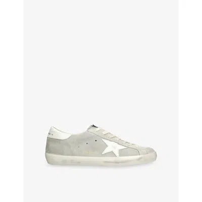Golden Goose Mens Grey Superstar 60727 Suede Trainers Eur 42 / 8 Uk In Gray