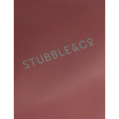Stubble And Co Mens Garnet Red Logo-print Waterproof Woven Wash Bag In Red