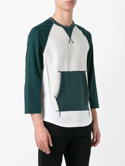 Shop Ganryu Pile Lined Sweatshirt In Green