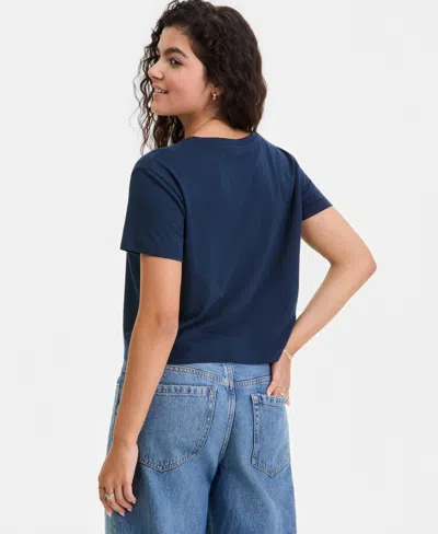 Grayson Threads, The Label Juniors' Snoopy Varsity Tee In Blue