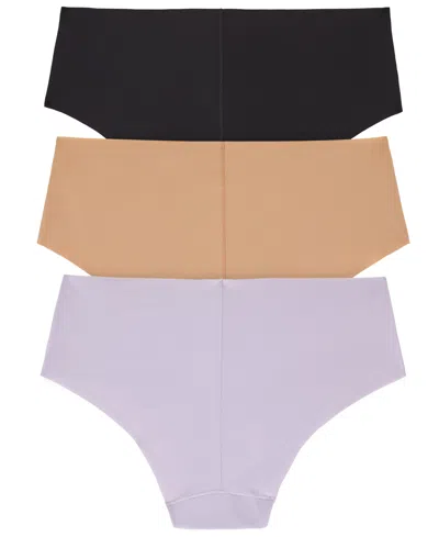 Dkny Litewear Cut Anywhere Assorted 3-pack Hipster Briefs In Multi