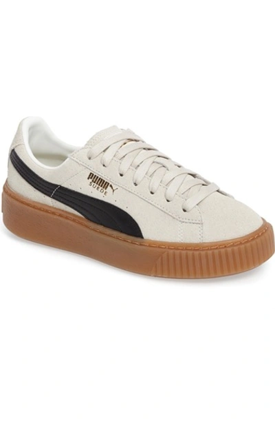 Puma Women's Suede Platform Casual Sneakers From Finish Line In White