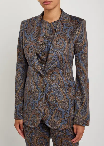 Etro Paisley-pattern Single-breasted Blazer In Multi