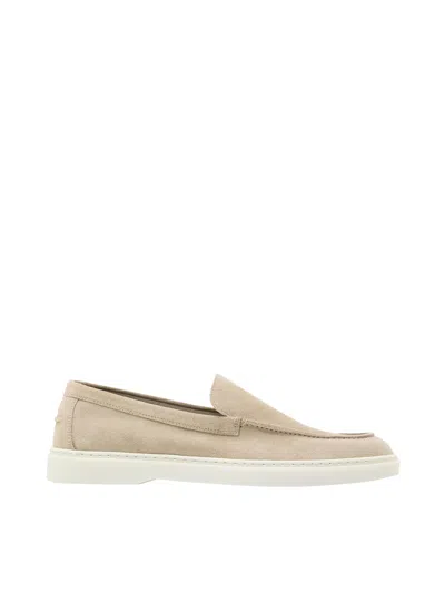 Massimo Dutti Split Leather Loafers With Moc Toe In Multi