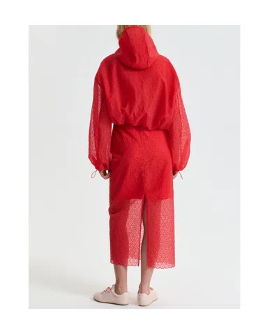 Cecilie Bahnsen Drawstring Jacket In Red