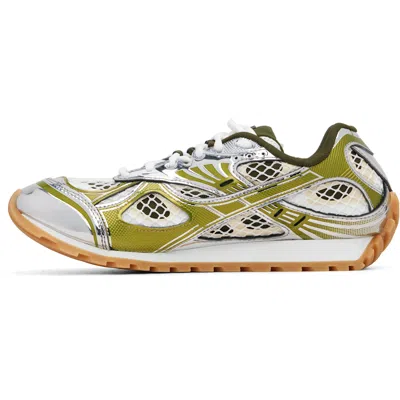 Bottega Veneta Orbit Lace-up Technical Fishnet Sneakers In Multi