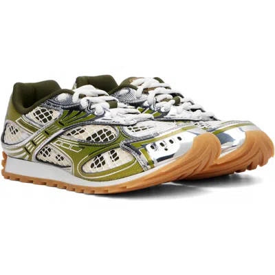 Bottega Veneta Orbit Lace-up Technical Fishnet Sneakers In Multi