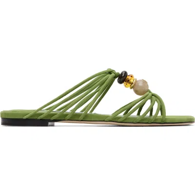 Jimmy Choo Lova Embellished Suede Sandals In Animal Print