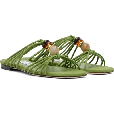 Jimmy Choo Lova Embellished Suede Sandals In Animal Print