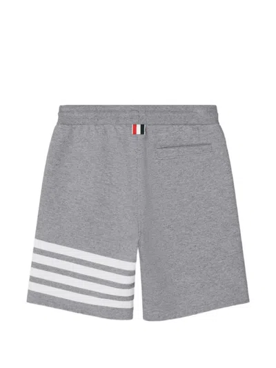 Thom Browne 4-bar Loopback Shorts In Gray