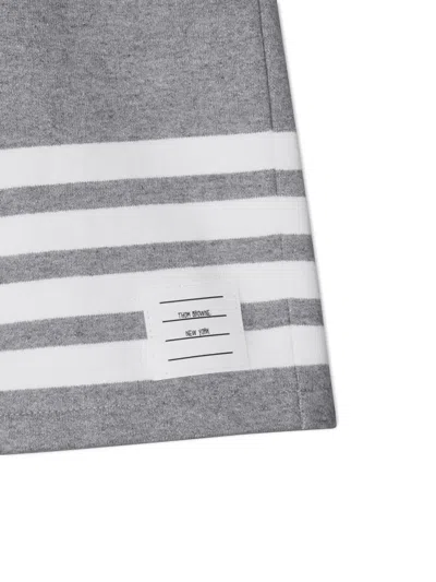 Thom Browne 4-bar Loopback Shorts In Gray