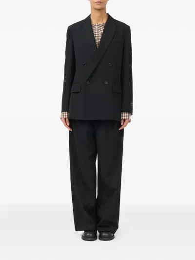 Mm6 Maison Margiela Wool-blend Suit Jacket In Black
