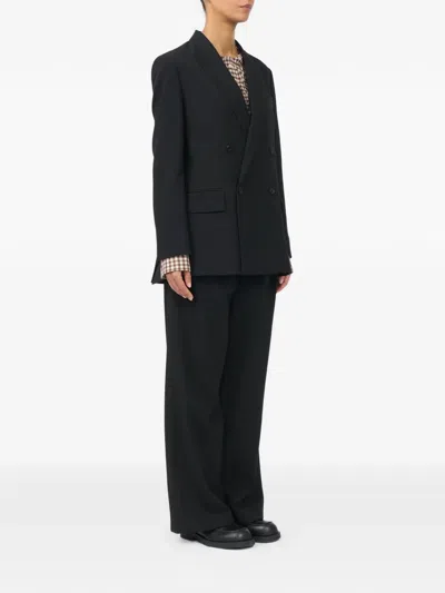 Mm6 Maison Margiela Wool-blend Suit Jacket In Black