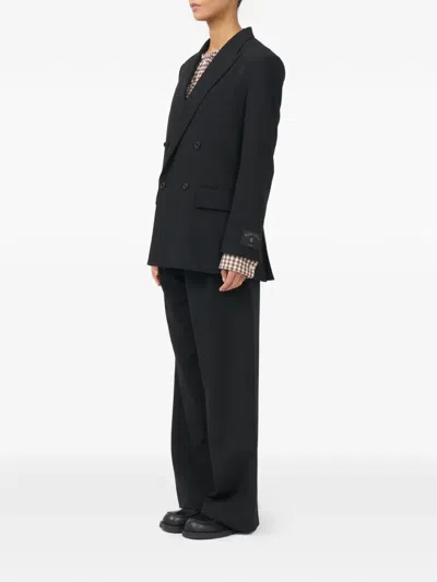 Mm6 Maison Margiela Wool-blend Suit Jacket In Black